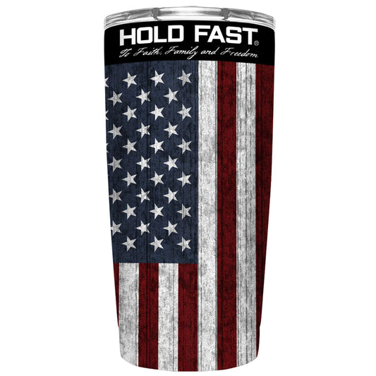 HOLD FAST Flag 20 oz Stainless Steel Tumbler by Kerusso