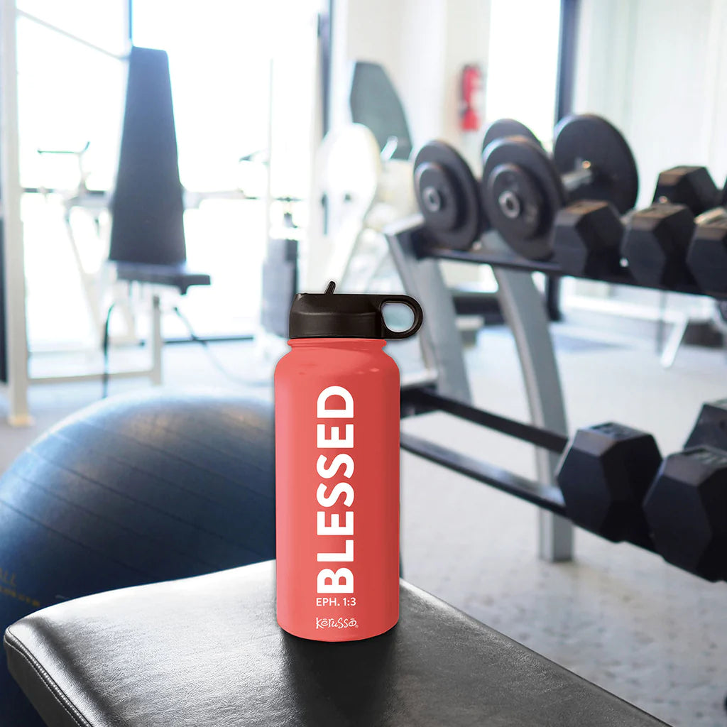 Blessed - 32 oz Stainless Steel Bottle Blessed by Kerusso