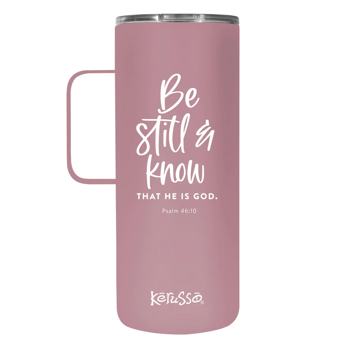 Be Still & Know 22 oz Stainless Steel Mug with Handle by Kerusso