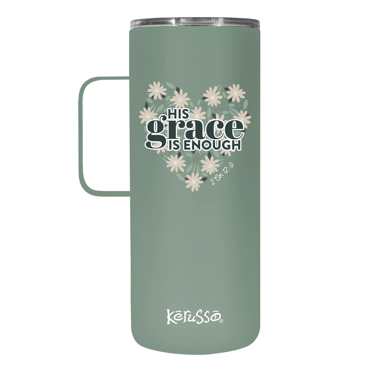 His Grace Is Enough 22 oz Stainless Steel Mug With Handle by Kerusso