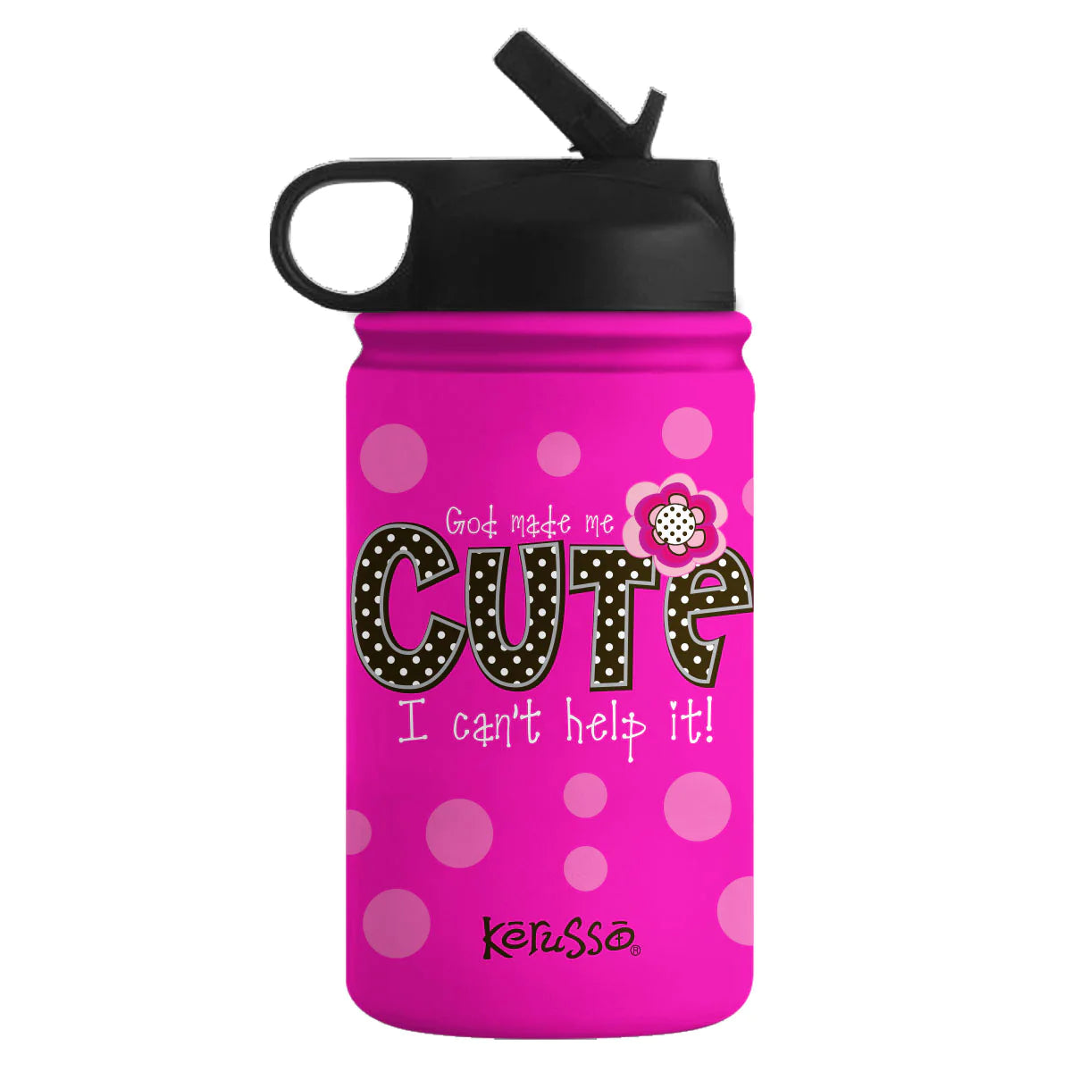 Kerusso® 12 oz Stainless Steel Sport Bottle - Cute