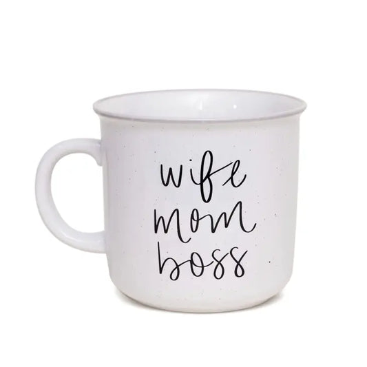 Wife, Mom, Boss Campfire Mug